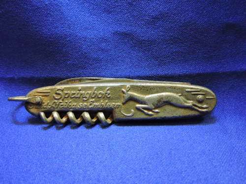 Springbok Suid Afrika se Embleem mes pocket knife like the Paul Kruger knife